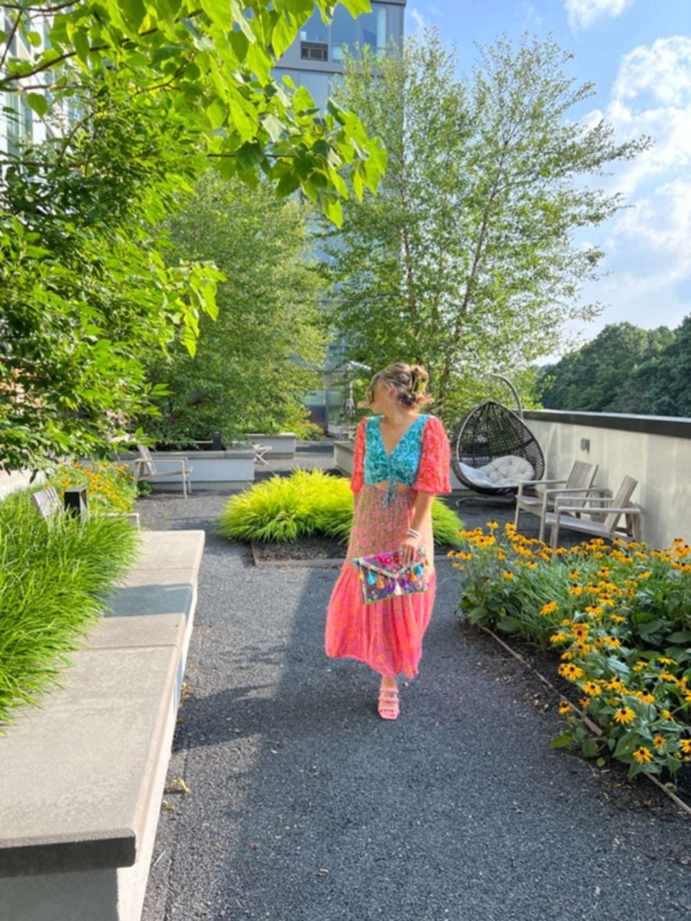 Farm Rio Colorblock Printed Maxi Dress - Picture 10 of 16
